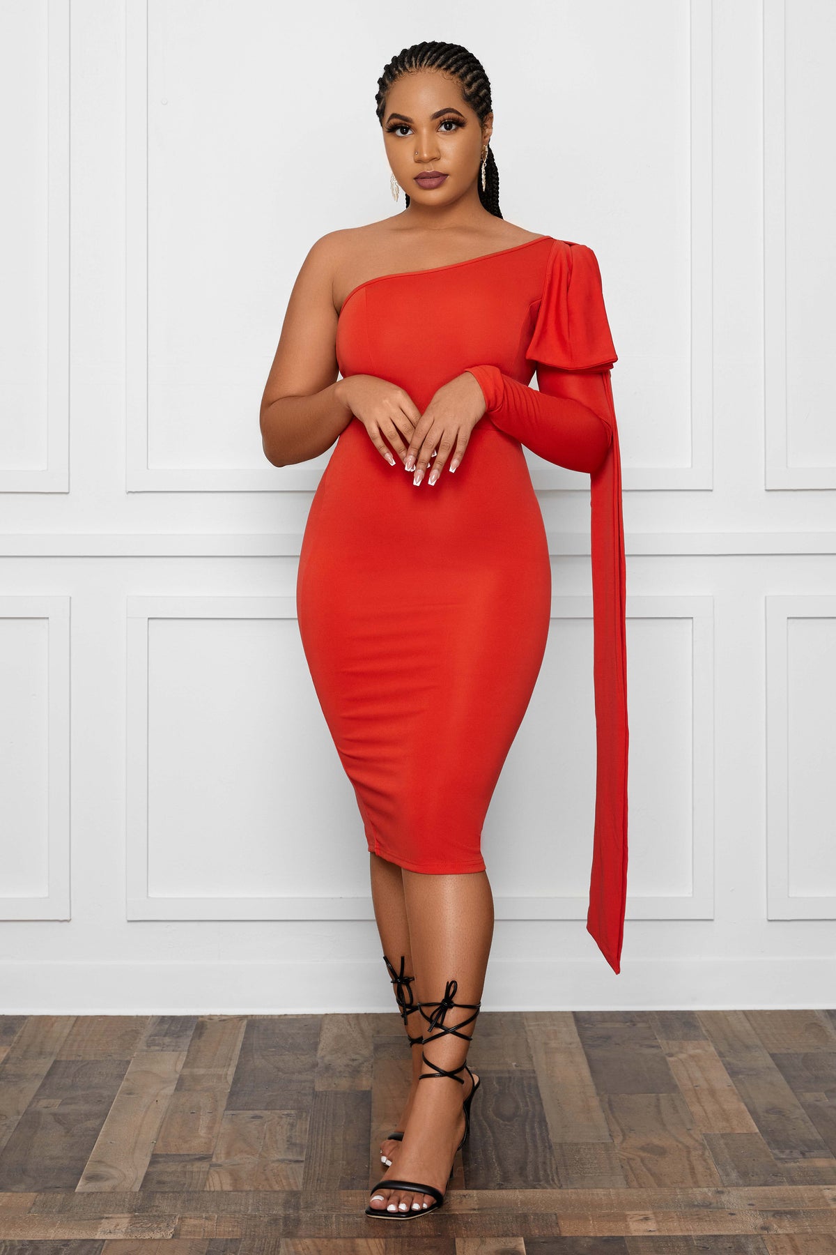 sweetheart midi dress SWEETHEART MIDI DRESS- RED – House of Otelo